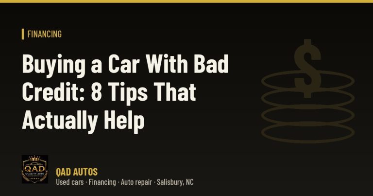 Buying a Car With Bad Credit: 8 Tips That Actually Help