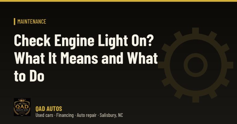 Check Engine Light On? What It Means and What to Do