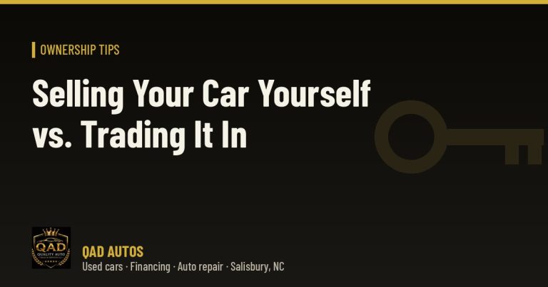 Selling Your Car Yourself vs. Trading It In
